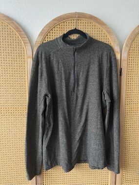 Men's Heather Gray Quarter-Zip Pullover
